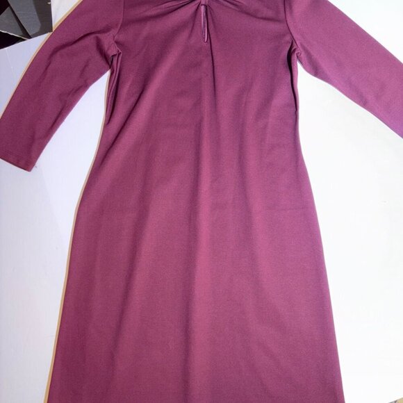 NEW W/ TAGS J. McLaughlin Isabel 3/4 Sleeve Knot Front size M Burgundy Ponte - Picture 3 of 10